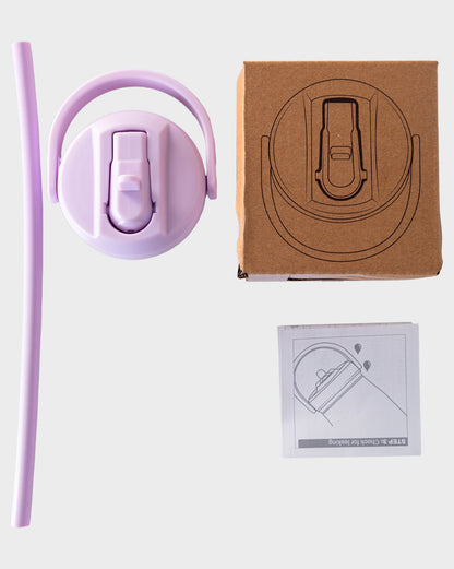 Lizzard C-Straw lid in lavender, unboxed