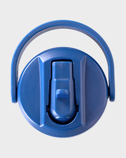 Lizzard C-Straw lid in midnight blue, top view