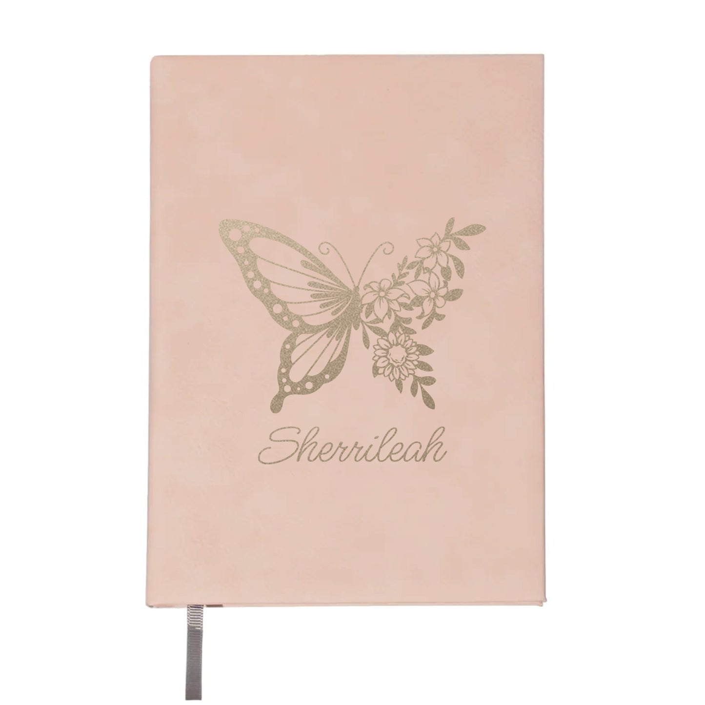 Personalized Pale Pink & Gold Daily Planner – Undated Custom Journal
