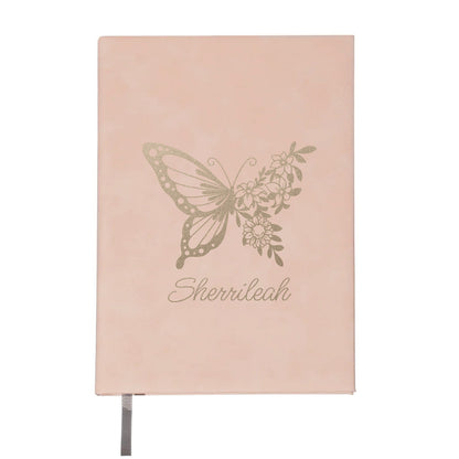 Personalized Pale Pink & Gold Daily Planner – Undated Custom Journal