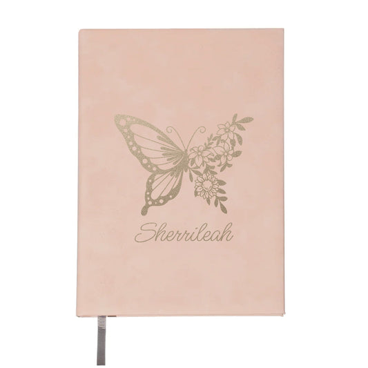 Personalized Pale Pink & Gold Daily Planner – Undated Custom Journal